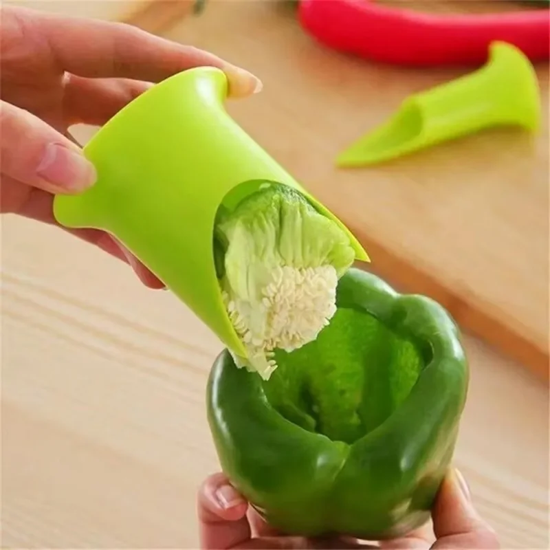 

2pcs Round Pepper Chilli Seed Remover Core Remover Seed Digging Tool Energy Saving Kitchen Gadgets New