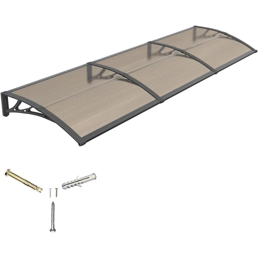 

Door Entrance Awning, 40x120 inches Window Awnings for Doors Canopy Polycarbonate Cover Patio Door Awning UV Rain Snow Sunlight.