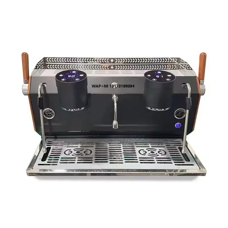 Commercial Two-Group 4-Boiler Espresso Coffee Maker Multifunctional Semi-Automatic Machine Touch Button Electric Programmable