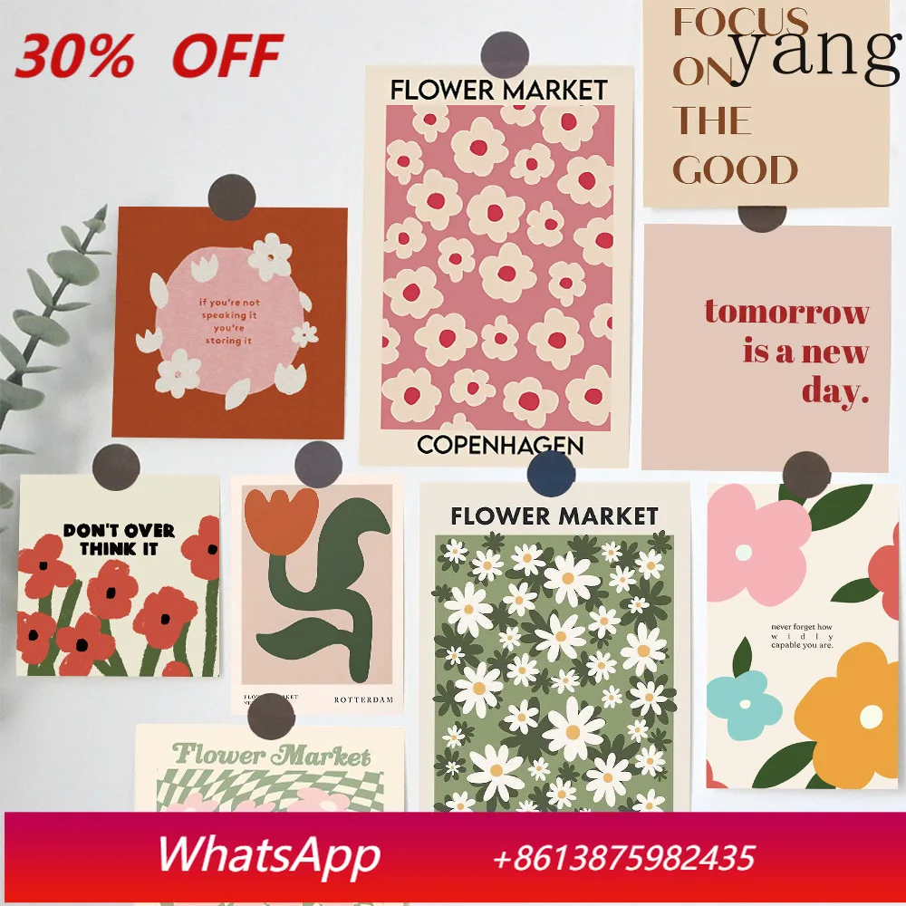 

CX 15 ins same flower art card simple girl heart bedroom dormitory wall decoration