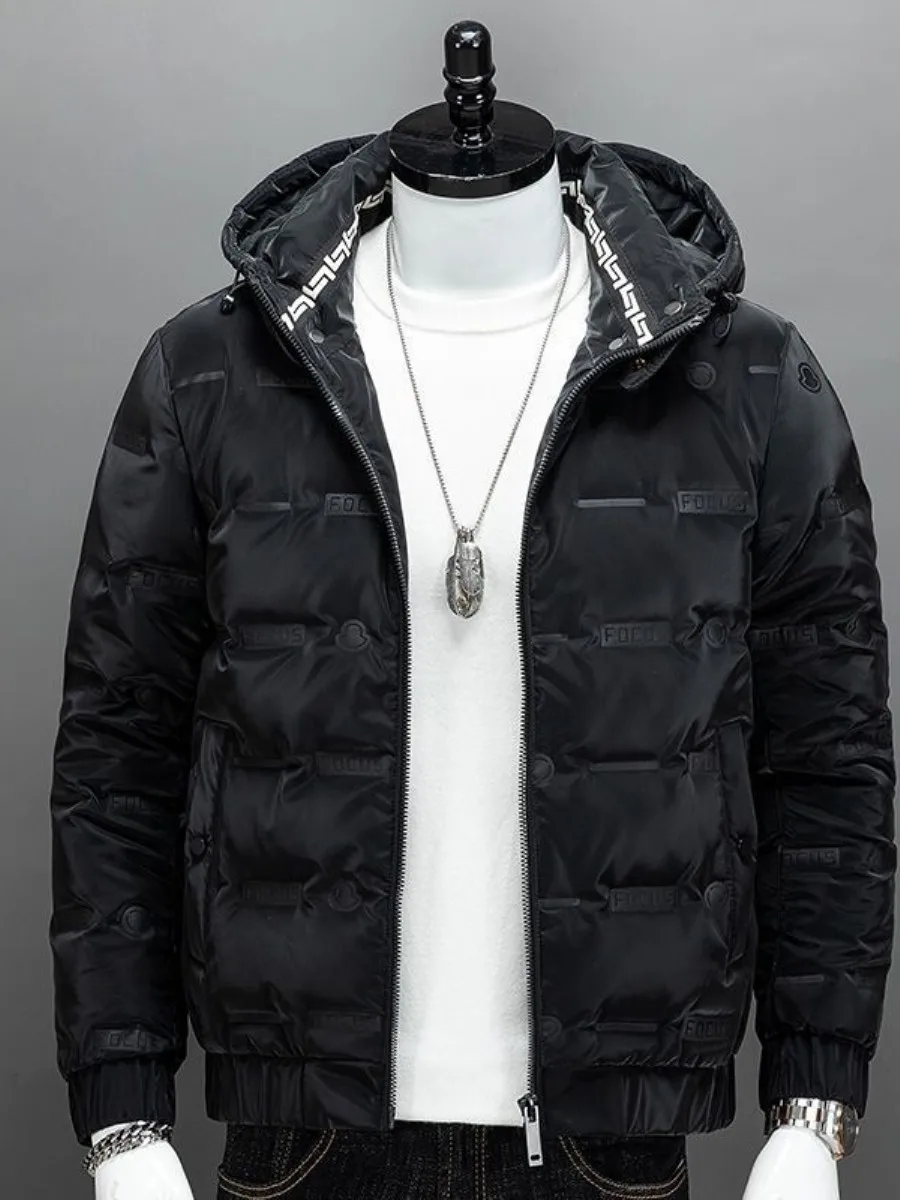 

Men's ort Casual Faion Urban Sle down Cotton Jaet Stand Fit Long Sve Removable Hood Multket Spor Winter Coat