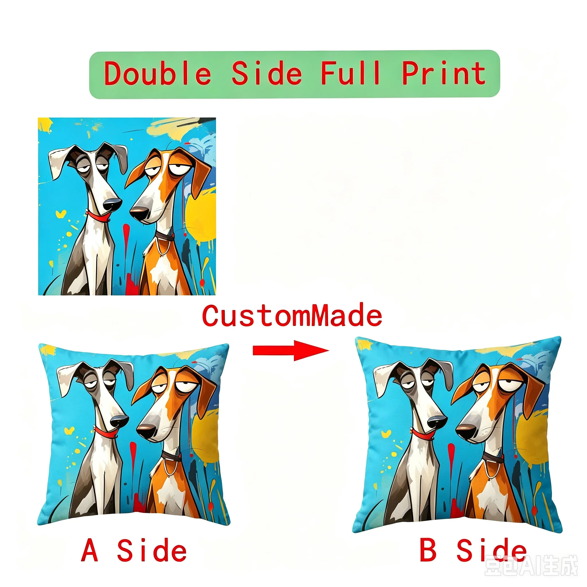 DIY Custom Square Throw Pillow Cover Double Sided Print, Upload Your Own Image Cushion Case 45x45cm 50x50cm 60x60cm, Personalize