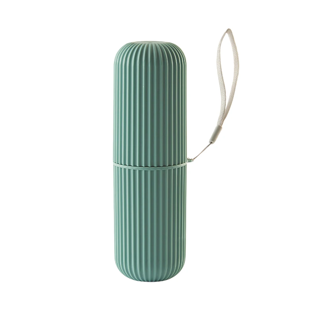 

2 pcs Toothbrush Box Portable Travel Teeth Cleaning Organizer For Toothpaste Brush Container Multifunction Storage Box Lanyard