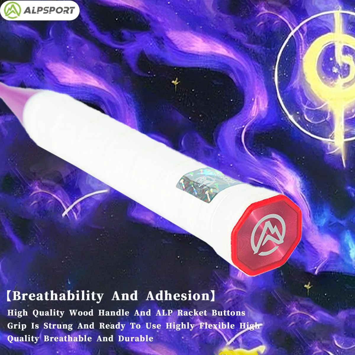  مضرب ALPSPORT FW 4U 65g MAX35LBS | 100% كربون كامل من الدرجة الاحترافية + حزام مجاني #6
