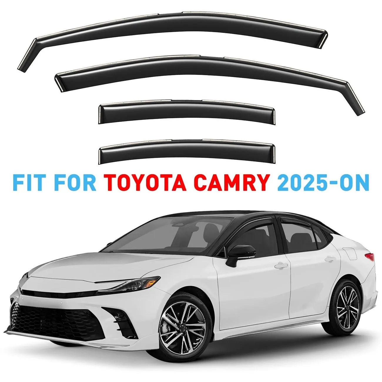 

Для Toyota Camry 2025-2026: Внутренние ветровики (дефлекторы) на окна, защита от дождя