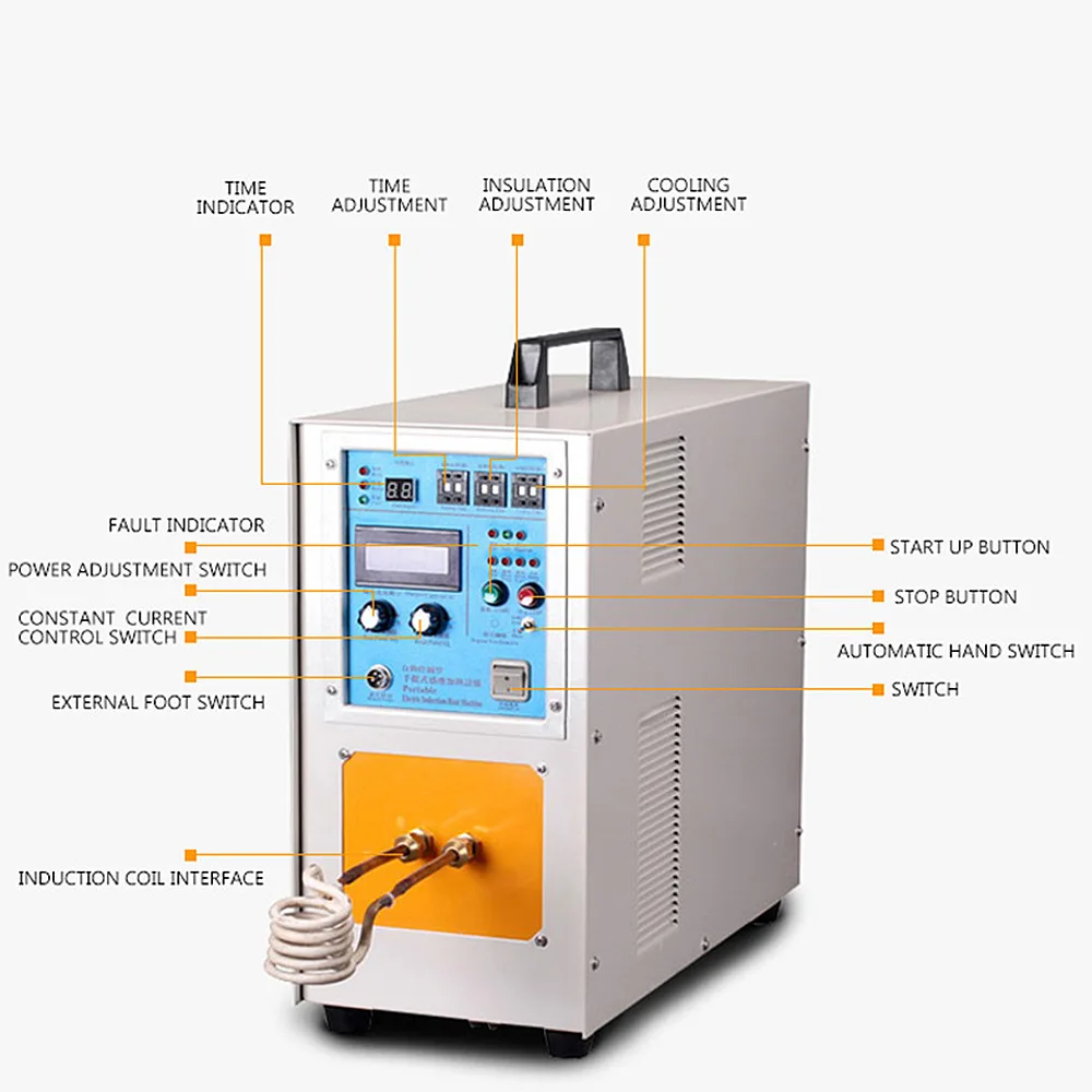 Quenching and annealing equipment High frequency welding machine Metal melting furnace 25kw High frequency induction heater