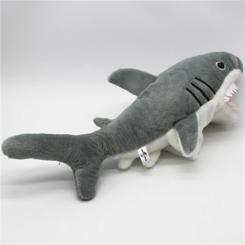 Grote haai knuffel, handpop speelgoed, grappig speelgoed voor jongens, witte haai vingerpop, verjaardagscadeau voor kinderen