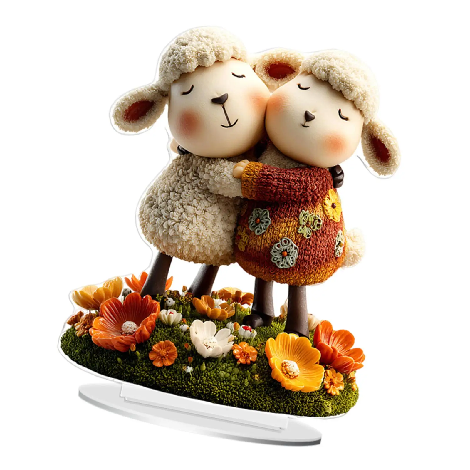 

2D Sheep Decoration Housewarming Gift Acrylic Desktop Plaque Tabletop Ornament