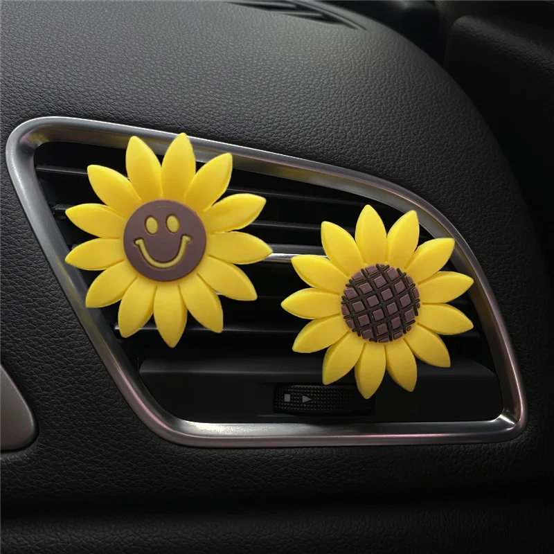 Car Air Outlet Fragrant Perfume Clip Sunflower Car Air Outlet Fragrant Perfume Clip Air Freshener Diffuser Car Accessories