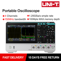 UNI-T 2/4 Channels High-Resolution Portable Oscilloscope UPO1082HD UPO1154HD 500,000wfms/s Waveform Rate Spectrum Analyzer