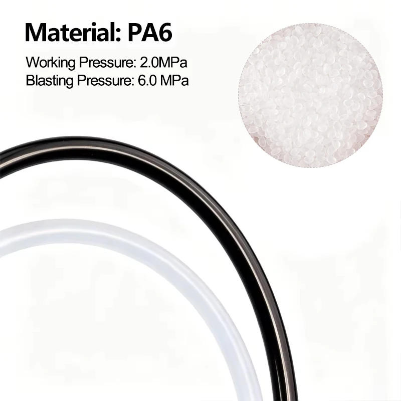 2/5/10m PA6 Nylon Tubing Diameter 4 6 8 10 12 14 16mm Air Tube Compressor Pipe Line for Component Pneumatic Hose