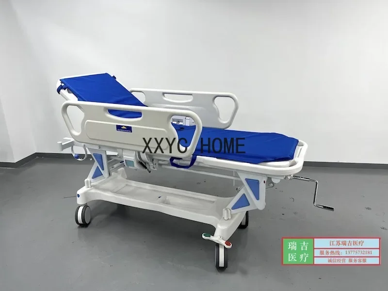 

Hot-selling hospital emergency rescue car ABS hydraulic lift flat car gastroscopy bed surgery transfer transfer transfer car