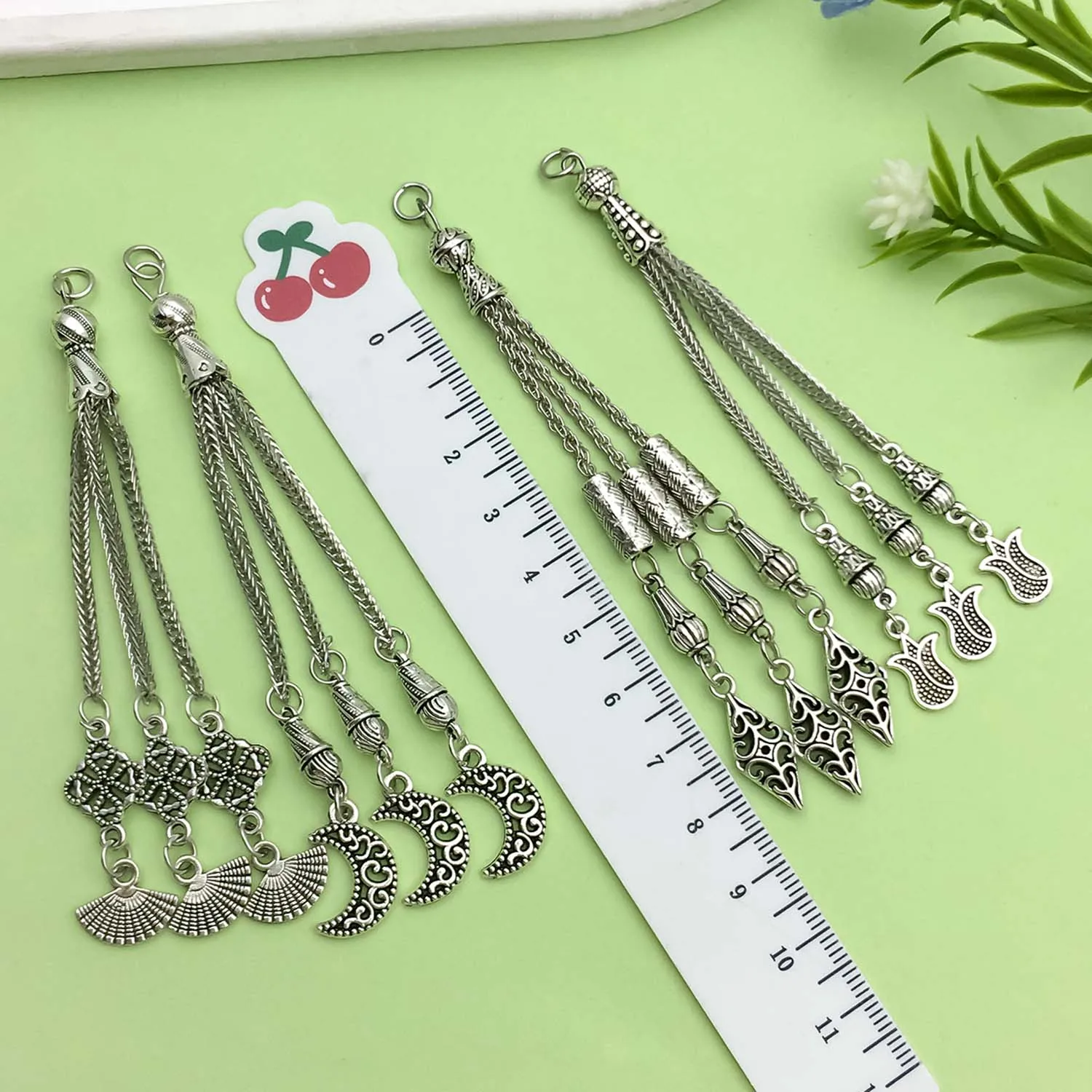 5pcs Alloy Metal Tassel Design Charms Beads Pendants For DIY Prayer Beads Bracelet Necklace Jewelry Making Accessories