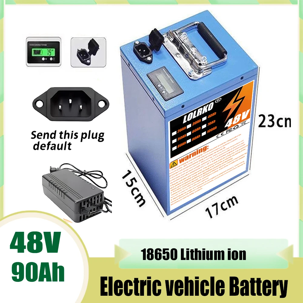 24시간 이내에 배송，항공 급송，48V100AH，18650 리튬 배터리，리튬 배터리 팩，3000W 미만 모터에 적합，모터용 리튬 배터리 팩
