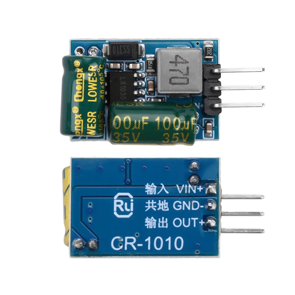 DC 10-100V Step-Down Power Supply Module 24V/36V/48V/60V/72V to 3.3V-5V 1A High Voltage Resistant Electronic Reduction Module