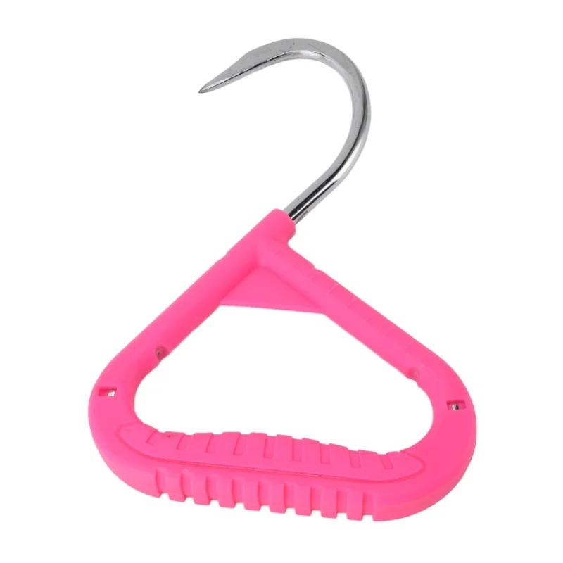 Pulp Hook Chrome Plated Steel Single Handed Comfortable Grip Log Lifting Hook For Woodworking Garden Agriculture