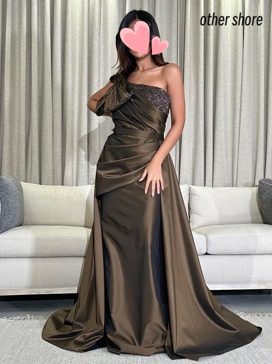 

Other Shore Elegant Vintage Sexy Beading Bow Ruffle One Shoulder Customize Formal Occasion Prom Dress Evening Party Gowns