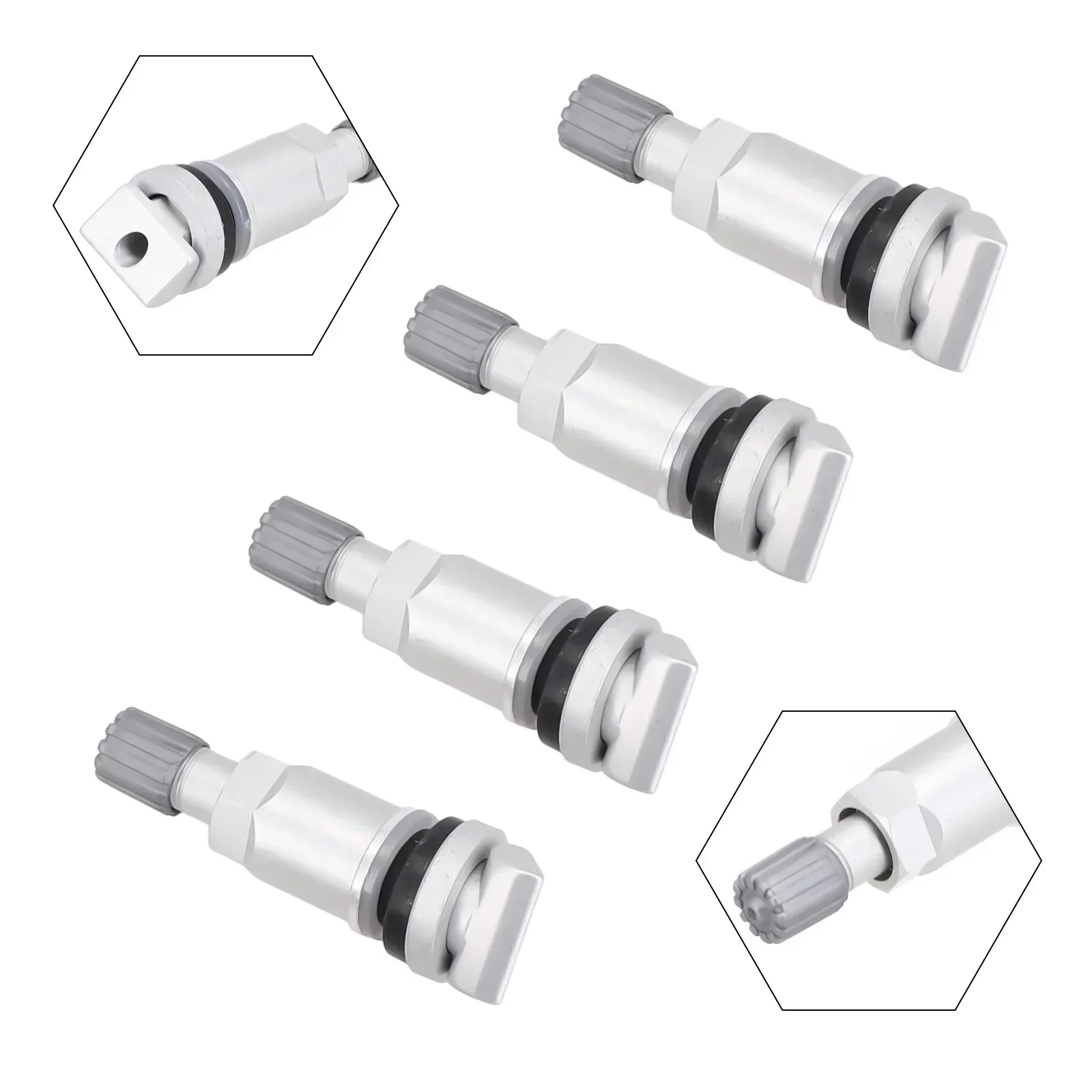 4 Pcs Tire Pressure Sensor Valve Stem Repair Kit Car Tire Valve TPMS Tire Pressure Monitor For For