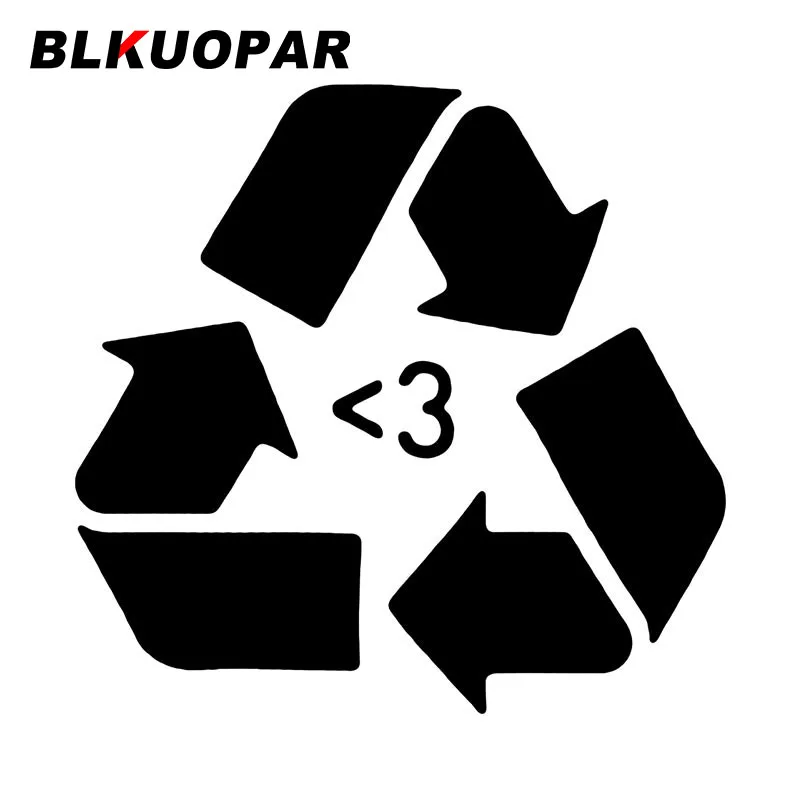 BLKUOPAR Recycle Trash Funny Car Stickers DIY Creative Anime Decal Waterproof Windshield Refrigerator Graphics Caravan Car Lable