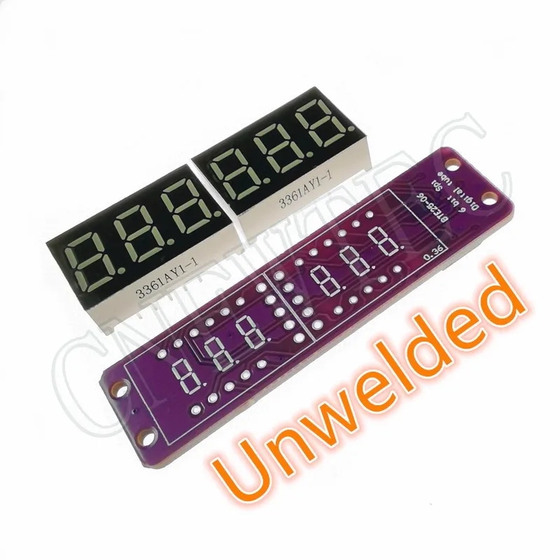 MAX7219 0,36-calowy 6-bitowy cyfrowy wyświetlacz LED 7-segmentowy moduł 6 kolorów dostępny dla Arduino STM32 STC AVR ESP32 Nieprzeszczepiony — zdjęcie produktu 5