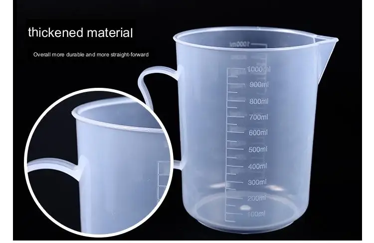 Scale beaker 50ml plastic measuring cup PP material medical laboratory beaker anti-fall and high temperature resistance