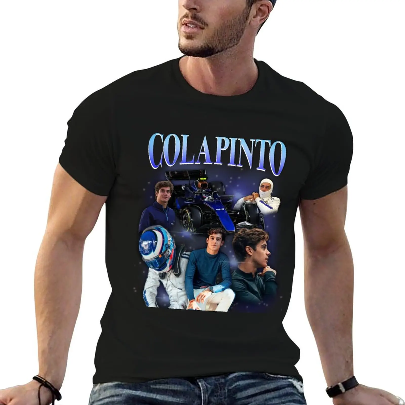 Franco Colapinto Relaxed Fit T-Shirt oversizeds summer tops Men's t-shirts