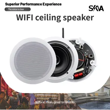 WIFI Ceiling Speaker 6inch 30W Home Theater Sound System Flush Mount Coaxial In-Ceiling Wall Loudspeaker for Indoor Shop Store