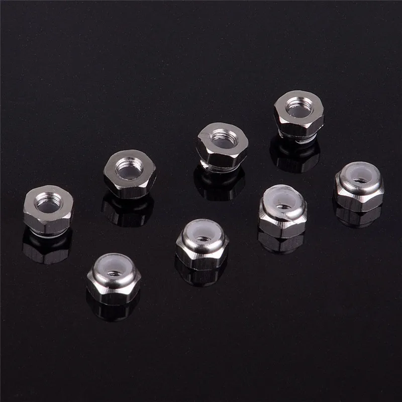 HSP 122048 02102 Aluminum Nylon Nut M3 8pcs/ Set RC Upgrade Parts For 1/10 4WD On Road Car XRST Power 8PCS image 4