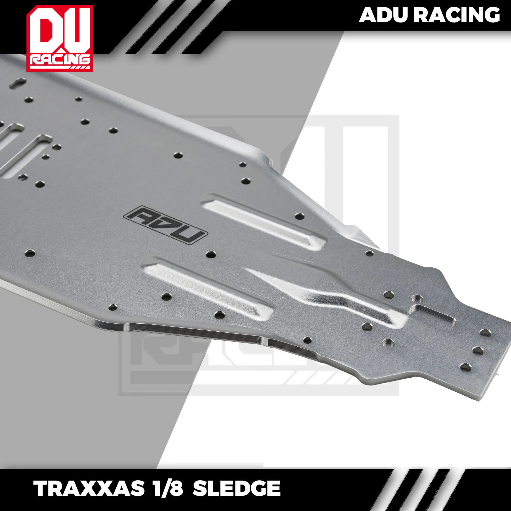 ADU Racing CHASSIS CNC 7075 T6 ALUMINUM FOR TRAXXAS 1/8 SLEDGE MONSTER TRUCK