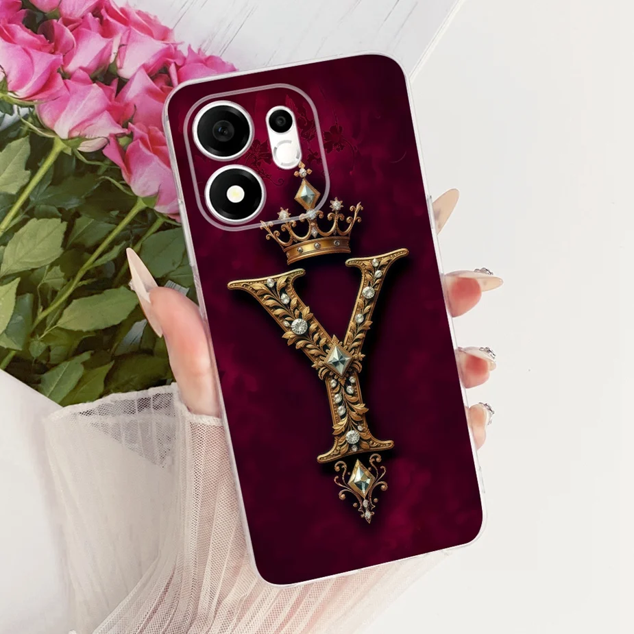 Funda de lujo con letras para Honor X7e Plus MRK-NX1, delgada y suave para Honor 600 Smart MRK-NX3 HonorX7e Plus 2