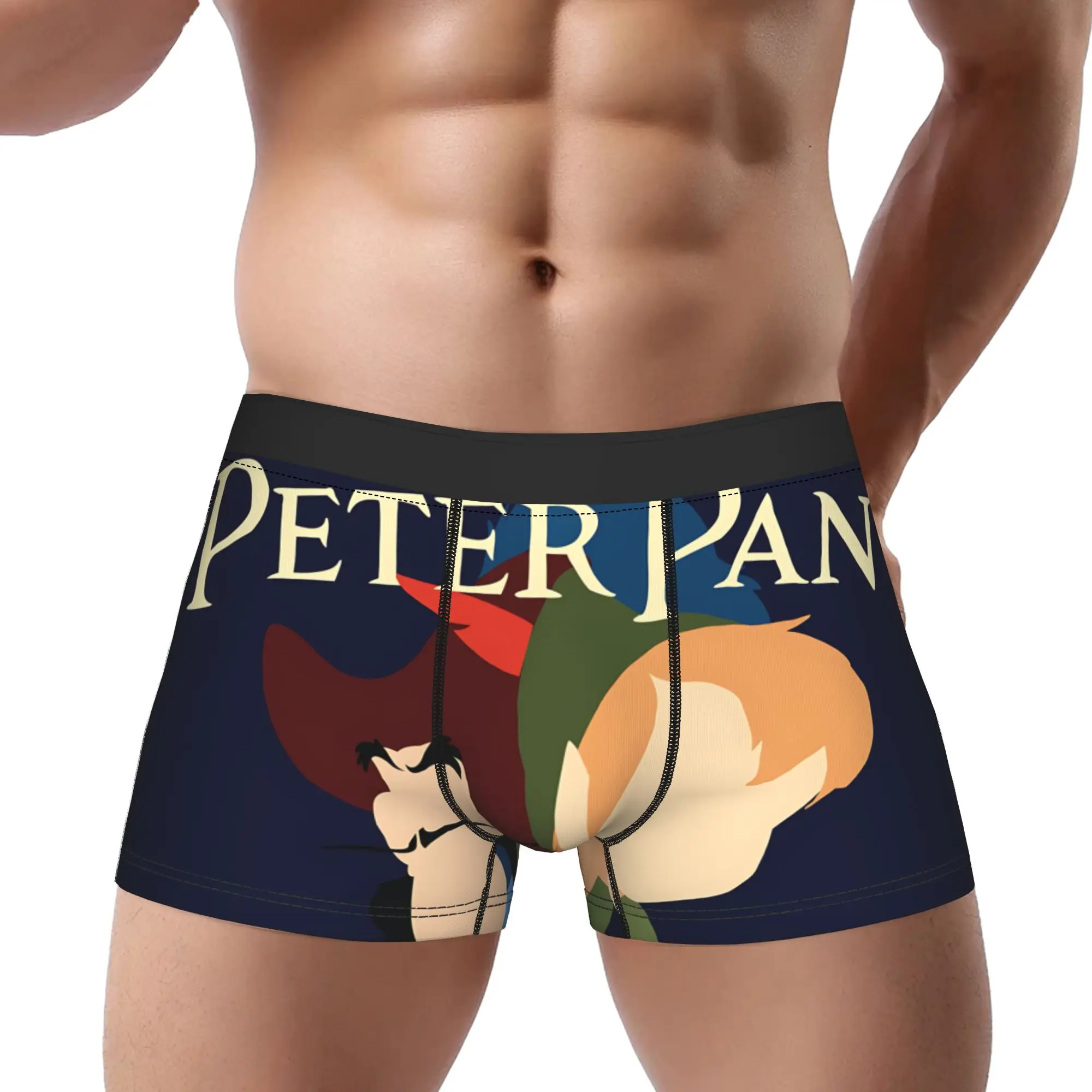 

1 шт. Трусы-шорты мужские с принтом «Питер Пэн», дышащие, с надписью «You Can Fly»