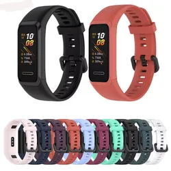 Silicone Watchband For Huawei Band 4 Fashion Sports Adjustable Bracelet Wristband Smart Watch Quick Release Replacement Strap