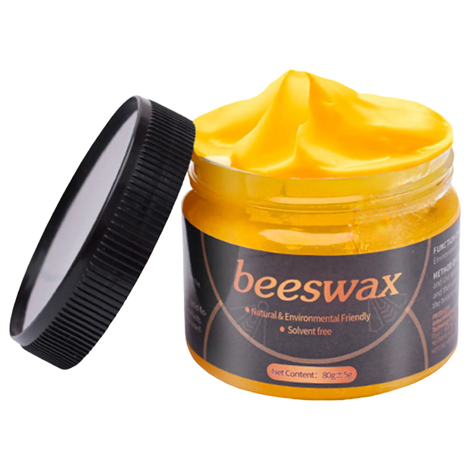 80g Wood Cleaner Polish Furniture Wax Gentle and Effective Protection Beeswax for Tile & Stone Clean Shine