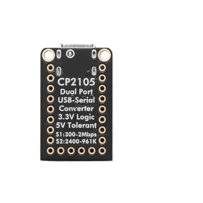 6065 CP2105 USB to Dual UART Serial Module, USB-to-Serial Bridge Compatible with Arduino and Raspberry Pi