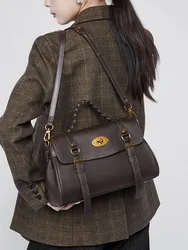 New 2025 Soft Cow Leather Lady Casual Totes Crossbody Handbags Shoulder Tote Bags For Women Black