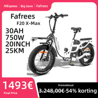 Fafrees F20 X-Max Electric Bike 20*4.0 Inch Fat Tire 750W Brushless Motor E-Bike 48V 30AH Battery 25km/h Max Speed 200km Range