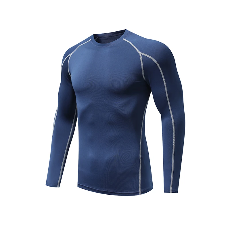 Men's Running Compression T-shirt Long sleeves Sport Tees Gym Fitness Sweatshirt Man Jogging Tracksuit Homme Athletic Shirts Top view 4