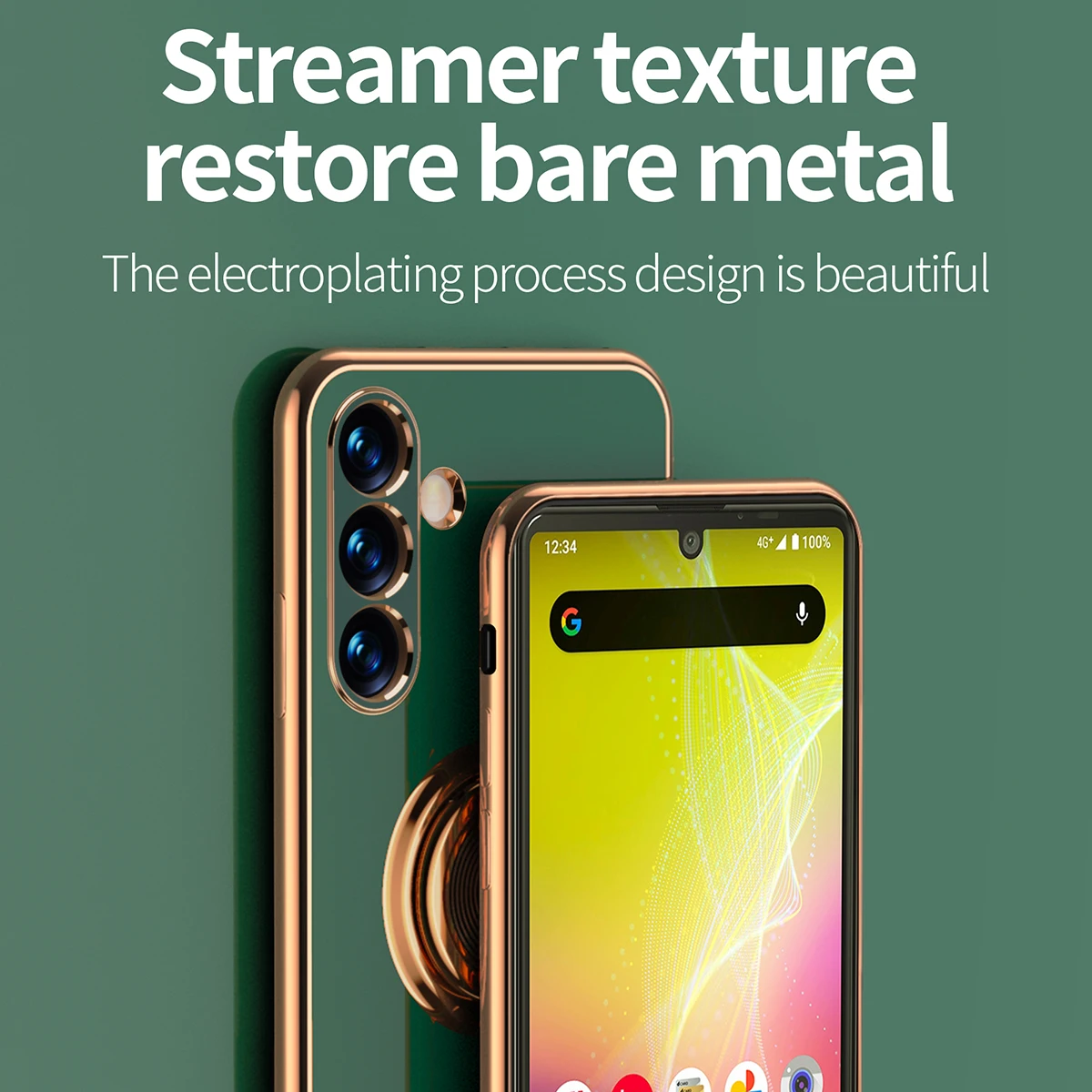 الفاخرة تصفيح حلقة حامل قضية الهاتف لسامسونج غالاكسي A56 A36 A26 A06 A16 A15 A25 A35 A55 A14 A24 A34 A54 غطاء مقاوم للصدمات