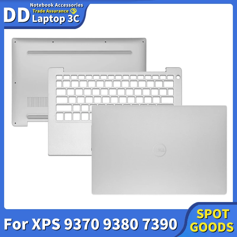 

New For Dell XPS 13 9370 9380 9390 Laptop LCD Back Cover/Palmrest Top Upper Cover/Bottom Case 00D0Y5 052FJR 0X3DF2 White