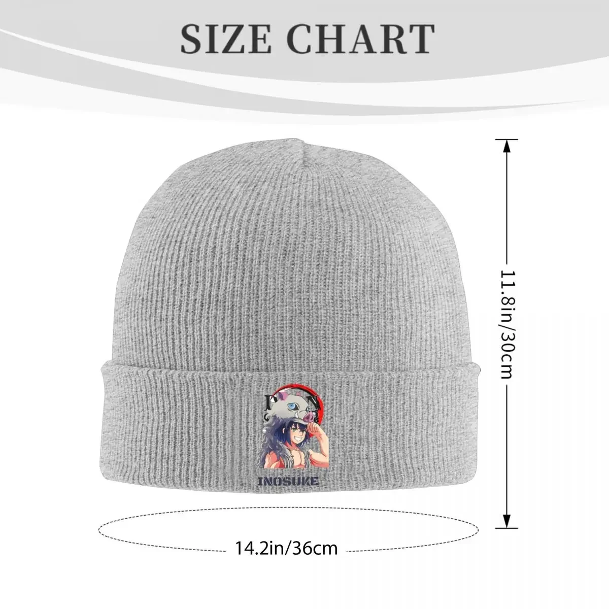 Inosuke Cartoon Demon Slayers Knit Hat Beanies Autumn Winter Hats Warm FashionJapanese Anime Nezuko Caps Men Women