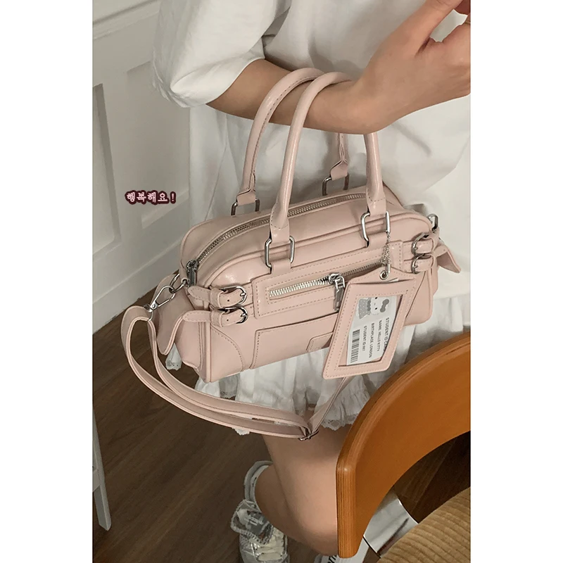 

Faionable Universal Women's Crossbody Bag Handbag 2025 New Sle Bowling Ball Bag Motorcycle Bag Durable PU Leather