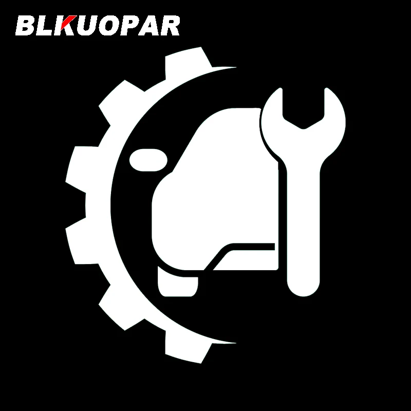 BLKUOPAR for Auto Service Sign Repair Logo Car Stickers Camper Car Door Protector Vinyl Waterproof Sunscreen Graffiti Graphics