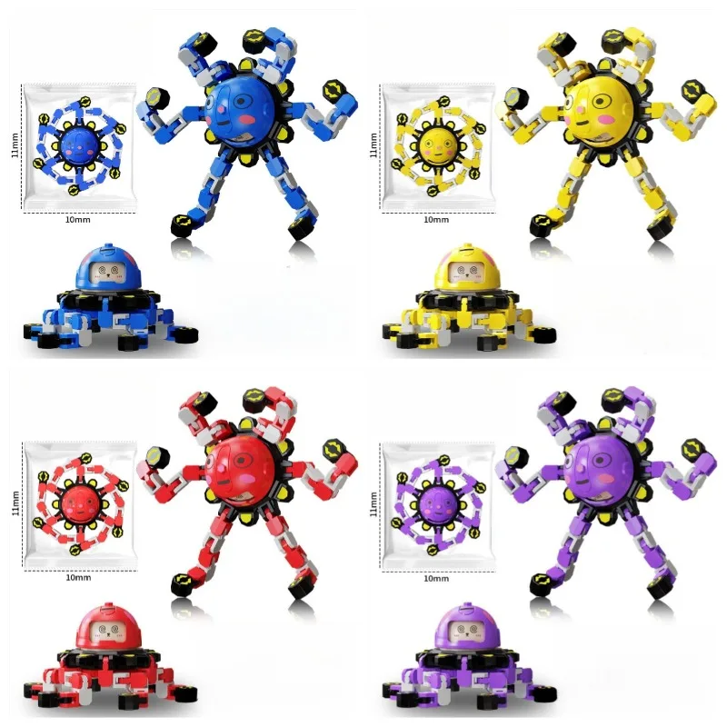 Emoji – Fidget Spinner mécanique, jouet anti-Stress Transformable et Portable, Cool 360 °   Jouet de bureau rotatif pour les fans adultes et adolescents