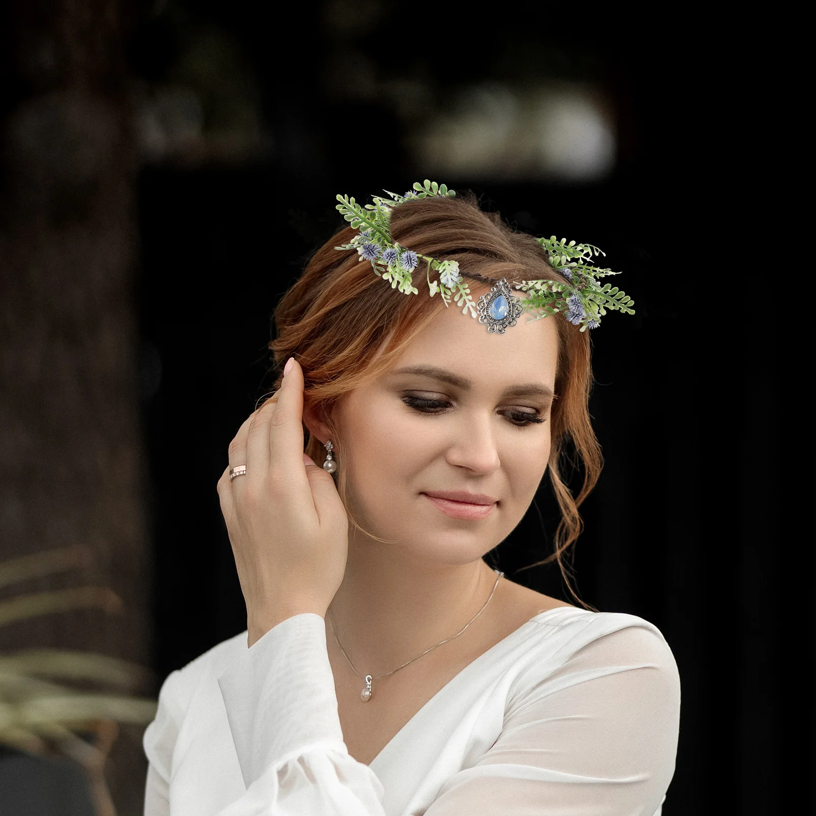 Department Flower Crown Headband Women's Garland Ribbon Maternity Photoshoot Props