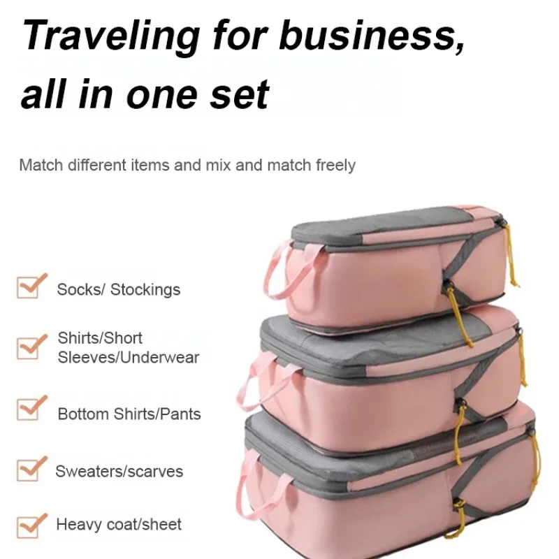 Compression Travel Storage Bag Set Large Capacity Clothing Underwear Organizer Bag Luggage Classification Storage Bag Set