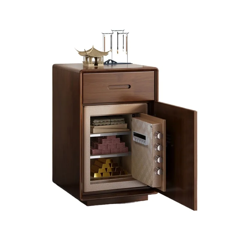 

Прикроватная тумбочка из массива дерева, сейф, встроенный шкафчик, многофункциональный с паролем, прикроватная тумбочка