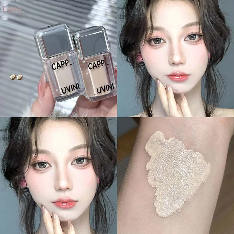 Correttore Liquido Cappuvini a Copertura Totale, Bianco Brillante, Controllo Oleosità, Riduzione Pori, Crema Fondotinta per Occhiaie, Cosmetico per il Viso