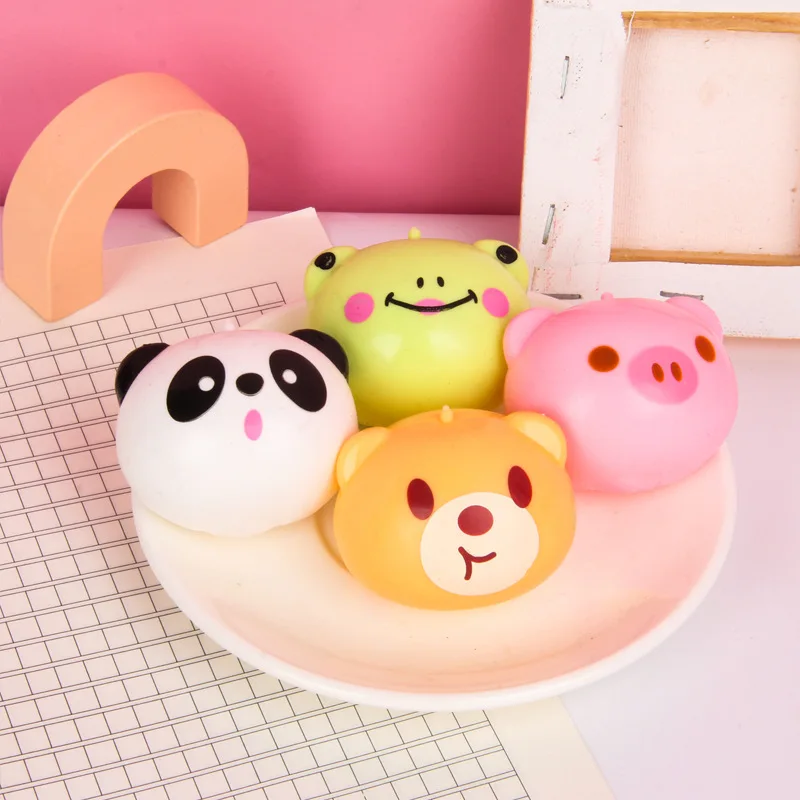 New Kids Bread Colored Panda animals Pinching Joy Cute Cartoon Release Ball Slow Rebound Flour Stress Relief Toy Adult Gift