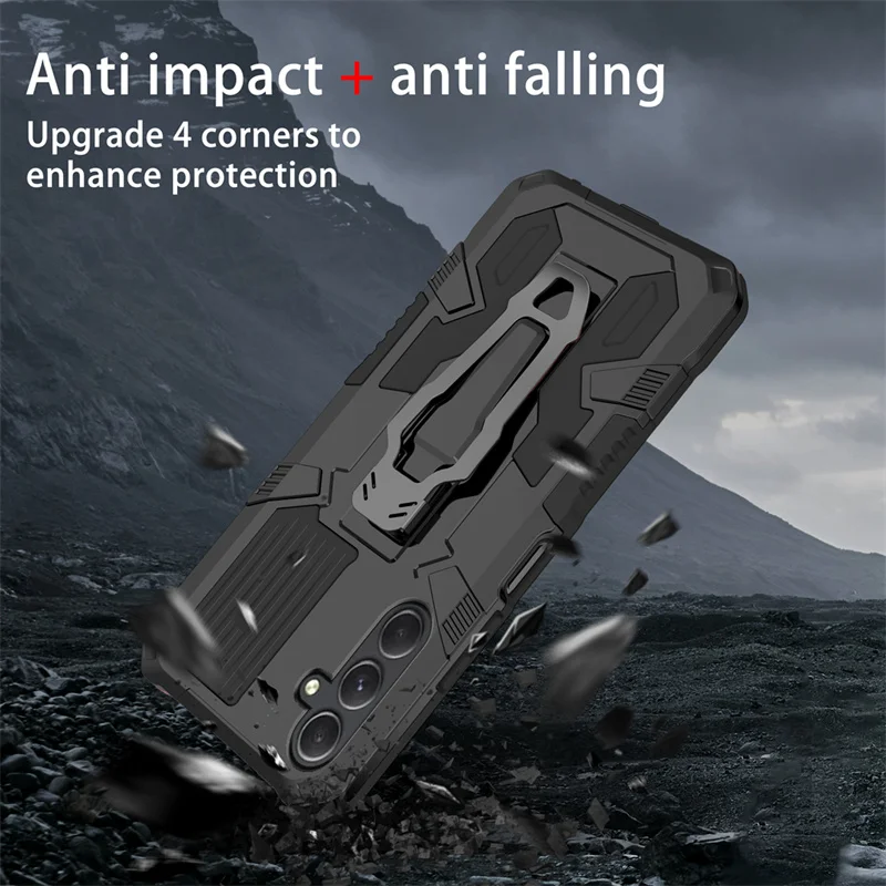 Belt Clip Stand Case For Samsung Galaxy A16 5G A06 A15 A25 A35 A55 A14 A24 A34 A54 A13 Shockproof Protective Cover Fundas Capa