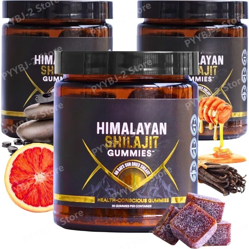 

30 Count Shilajit Gummies Energy Health Support Contain Pomegranate and Honey Natural Ingredients Antioxidants & Supplement